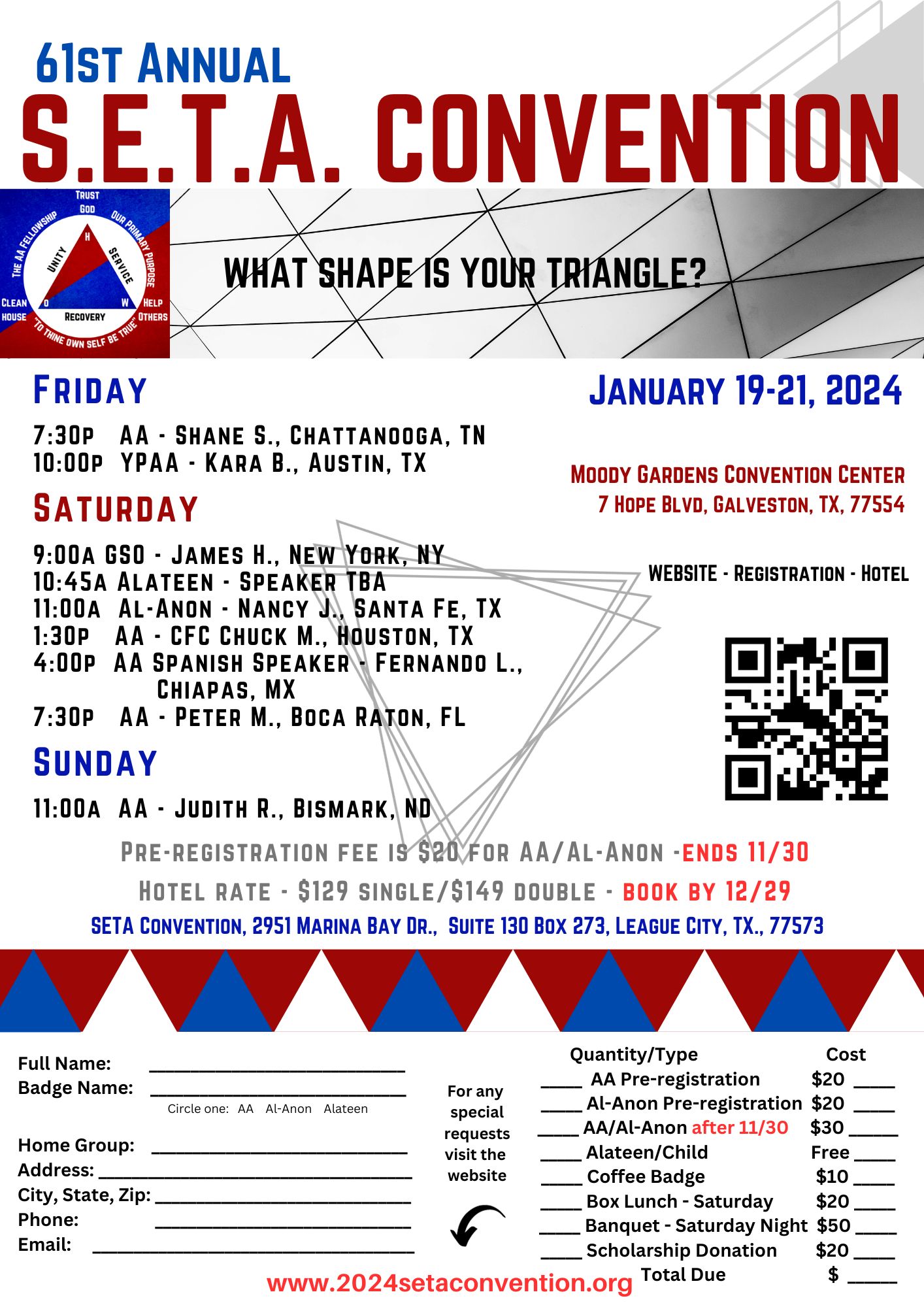 SETA Convention,SETA,Southeast Texas Area 67,A.A.